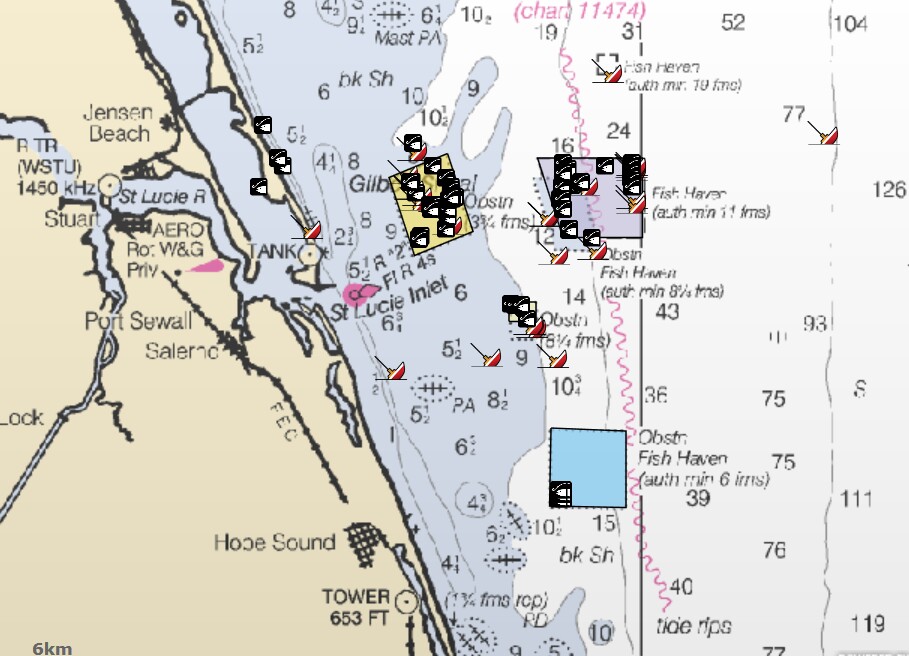 MCAC Artificial Reef Fund REEF MAP