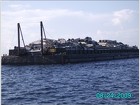 8/29/2009 The Barge with Reef Materials ready to be deployed.